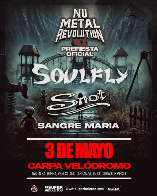 Prefiesta del Nu Metal Revolution 2025: Soulfly, Snot y Sangre María en la Carpa del Velódromo Olímpico