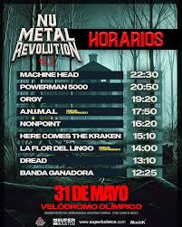 Horarios y nuevas bandas para el NüMetal Revolution