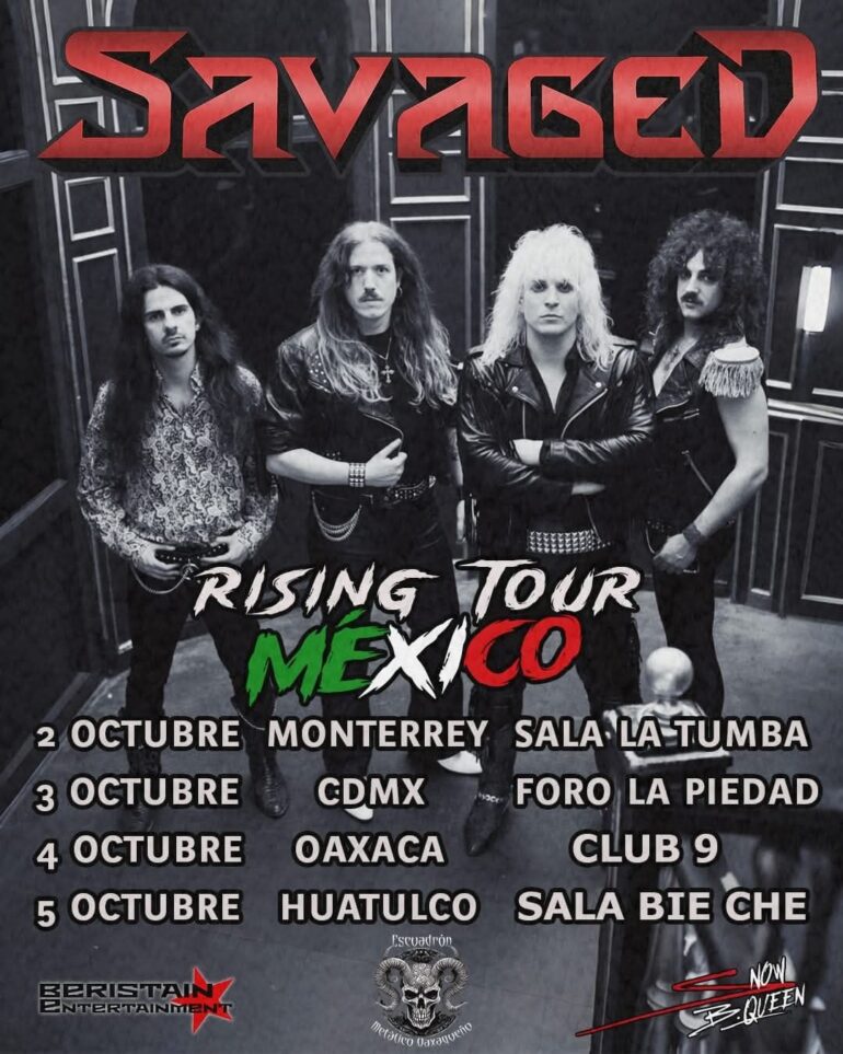 El Heavy Metal de [Savaged] llegará a México por primera vez en Octubre